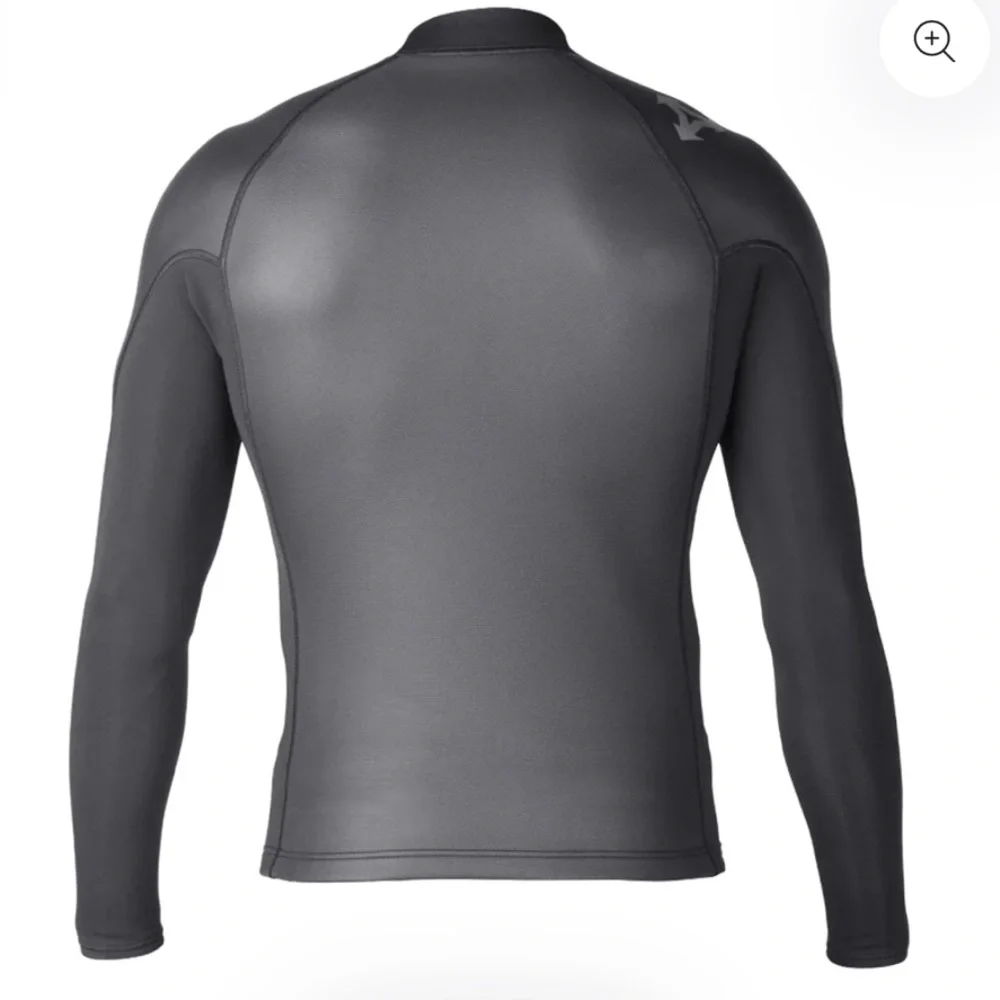 XCEL Men's Front-Zip Long Sleeve Swim Rash Guard in Black Brand New